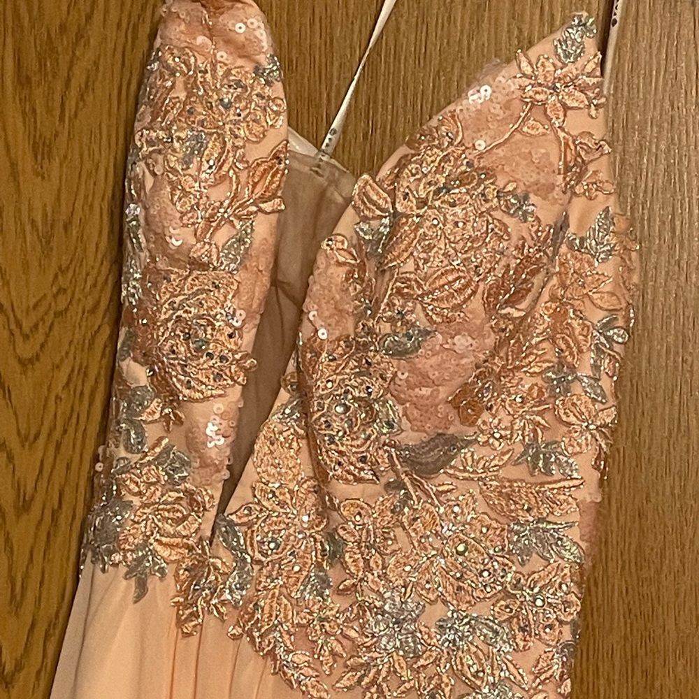 Peach Colored Prom Dress